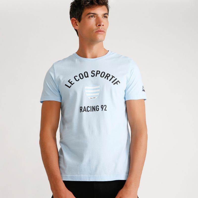 tee shirt coq sportif homme bleu