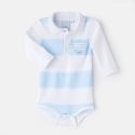 Body Polo Racing 92 Ciel et Blanc