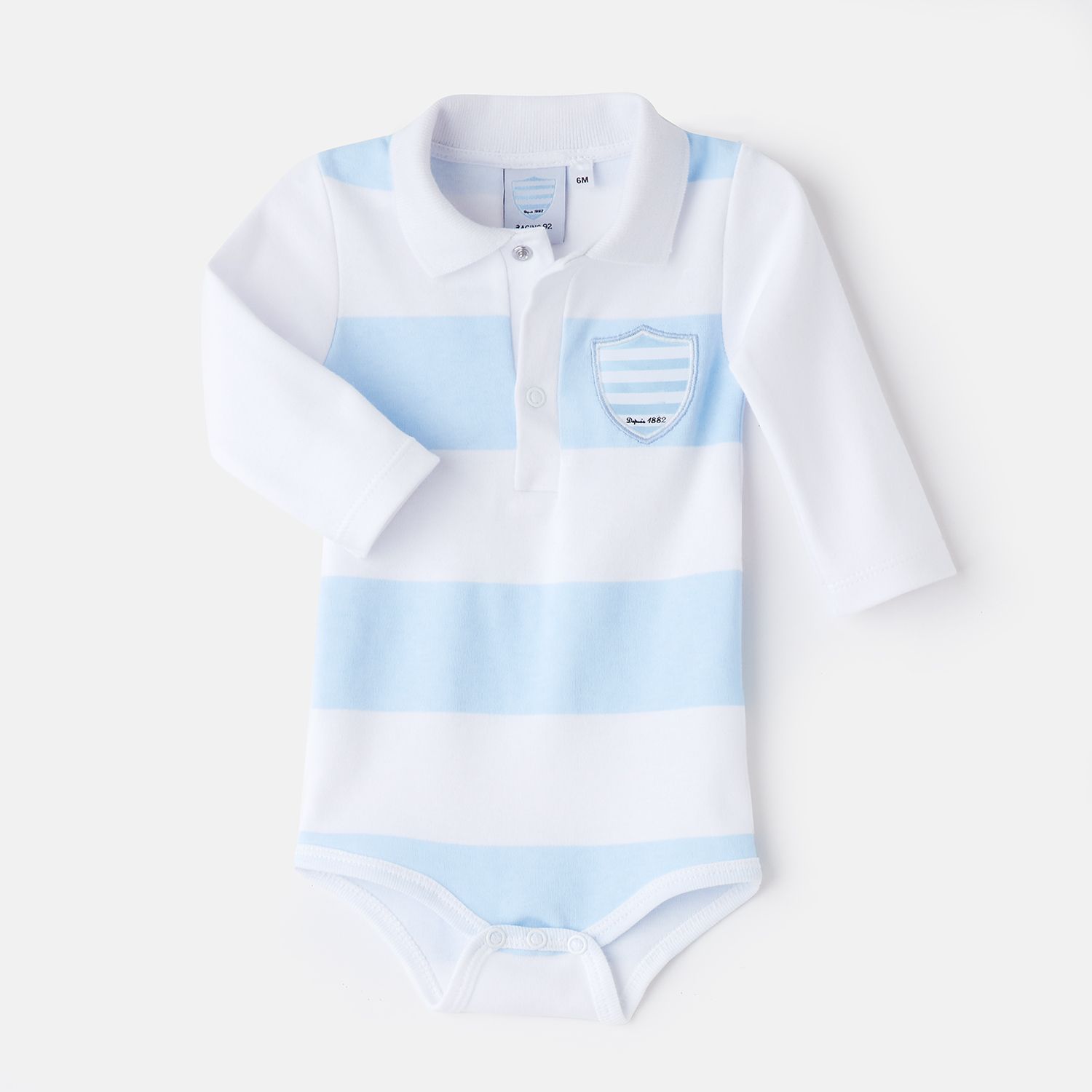 Body Polo Racing 92 Ciel et Blanc