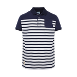 Polo MC Marinière Rayé Ciel Marine