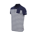 Polo MC Marinière Rayé Ciel Marine