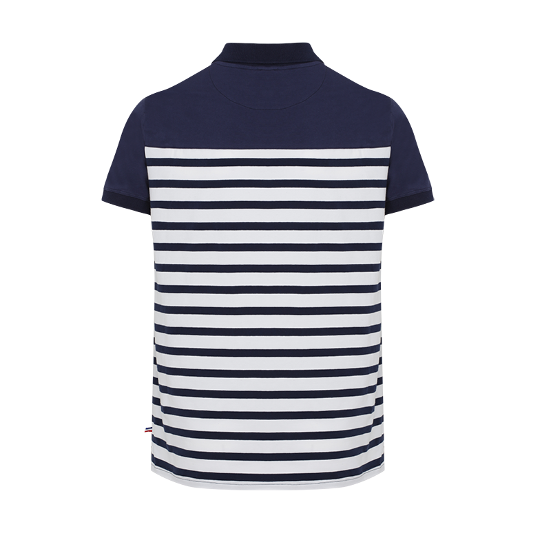 Polo MC Marinière Rayé Ciel Marine