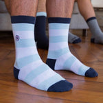 Chaussettes Rayées Ciel et blanc Racing 92 x Le Slip Français