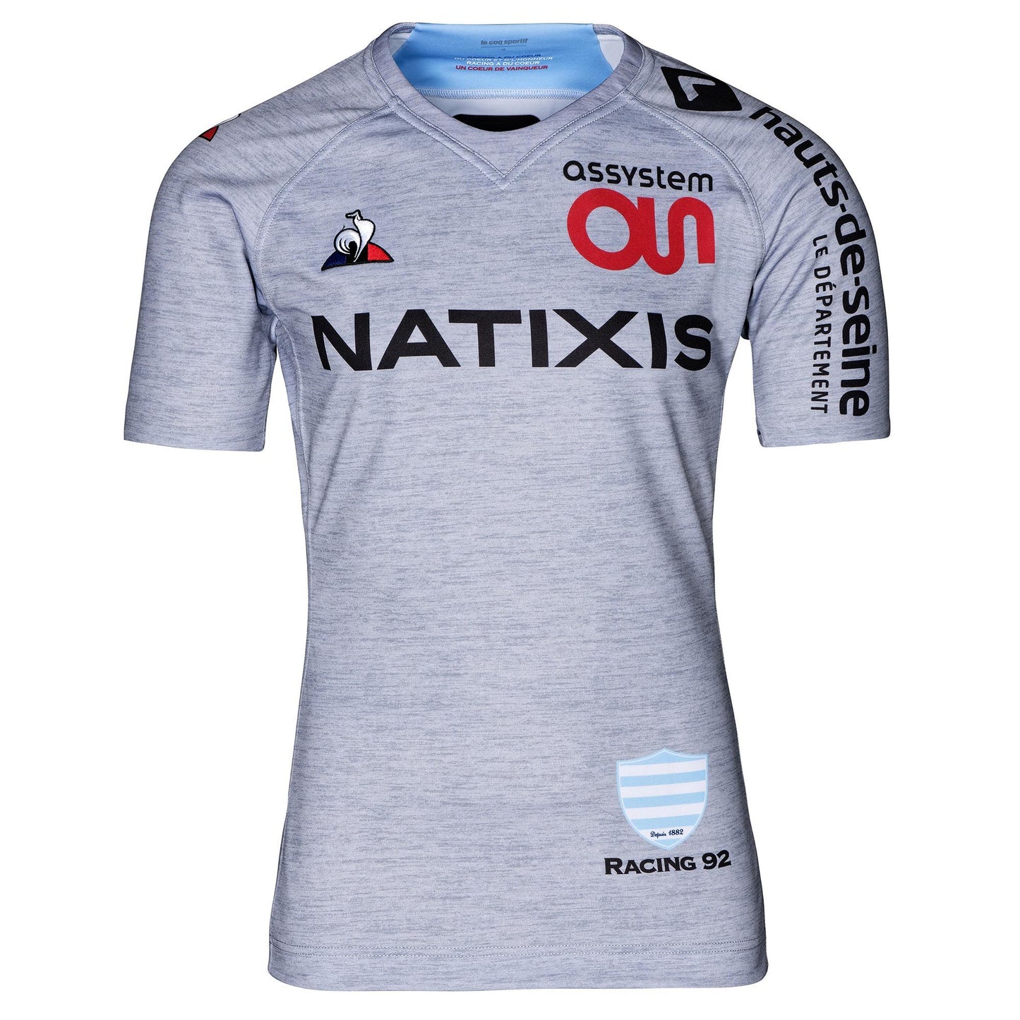 Maillot pro gris homme 19-20 Racing 92 x Le Coq Sportif