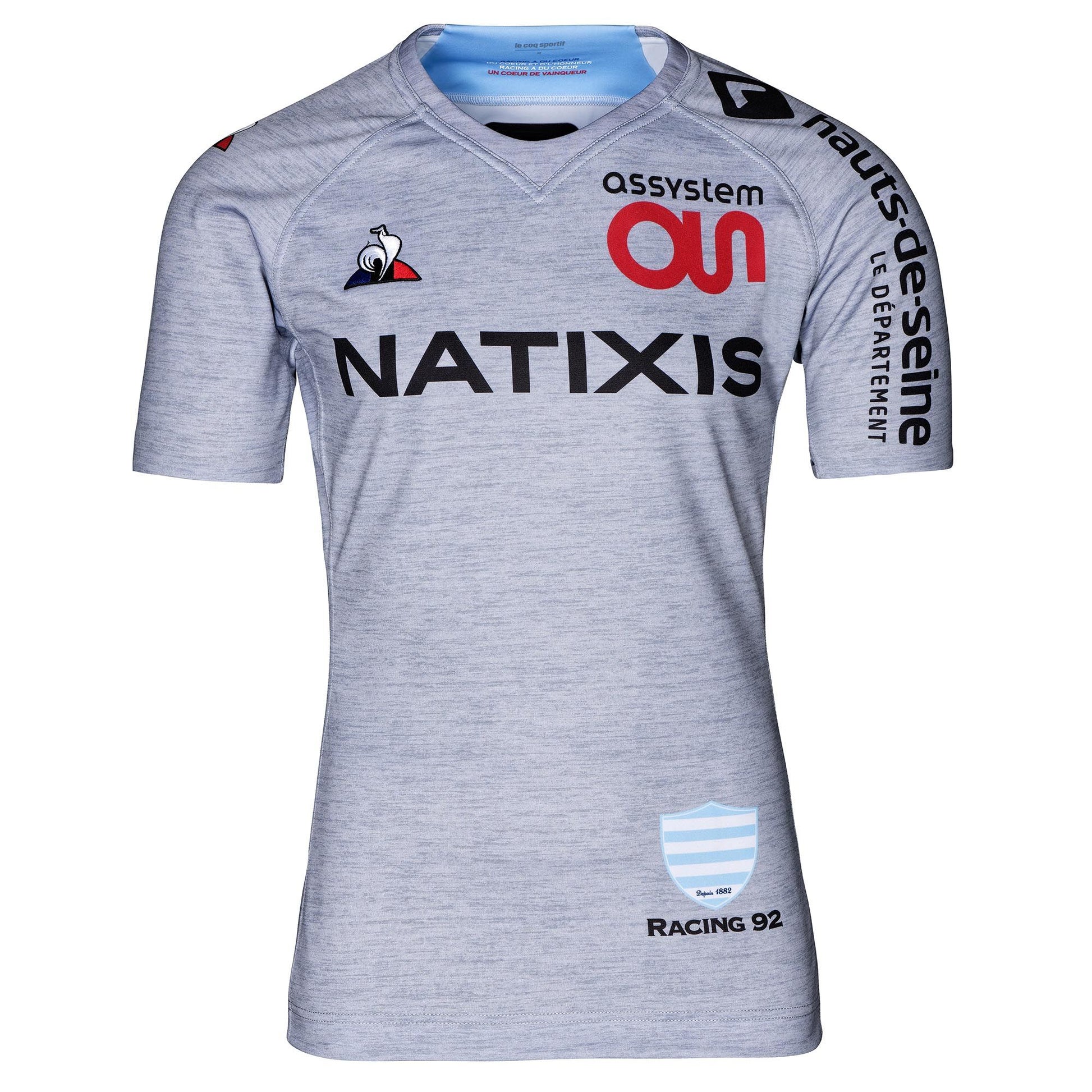 Maillot pro gris homme 19-20 Racing 92 x Le Coq Sportif