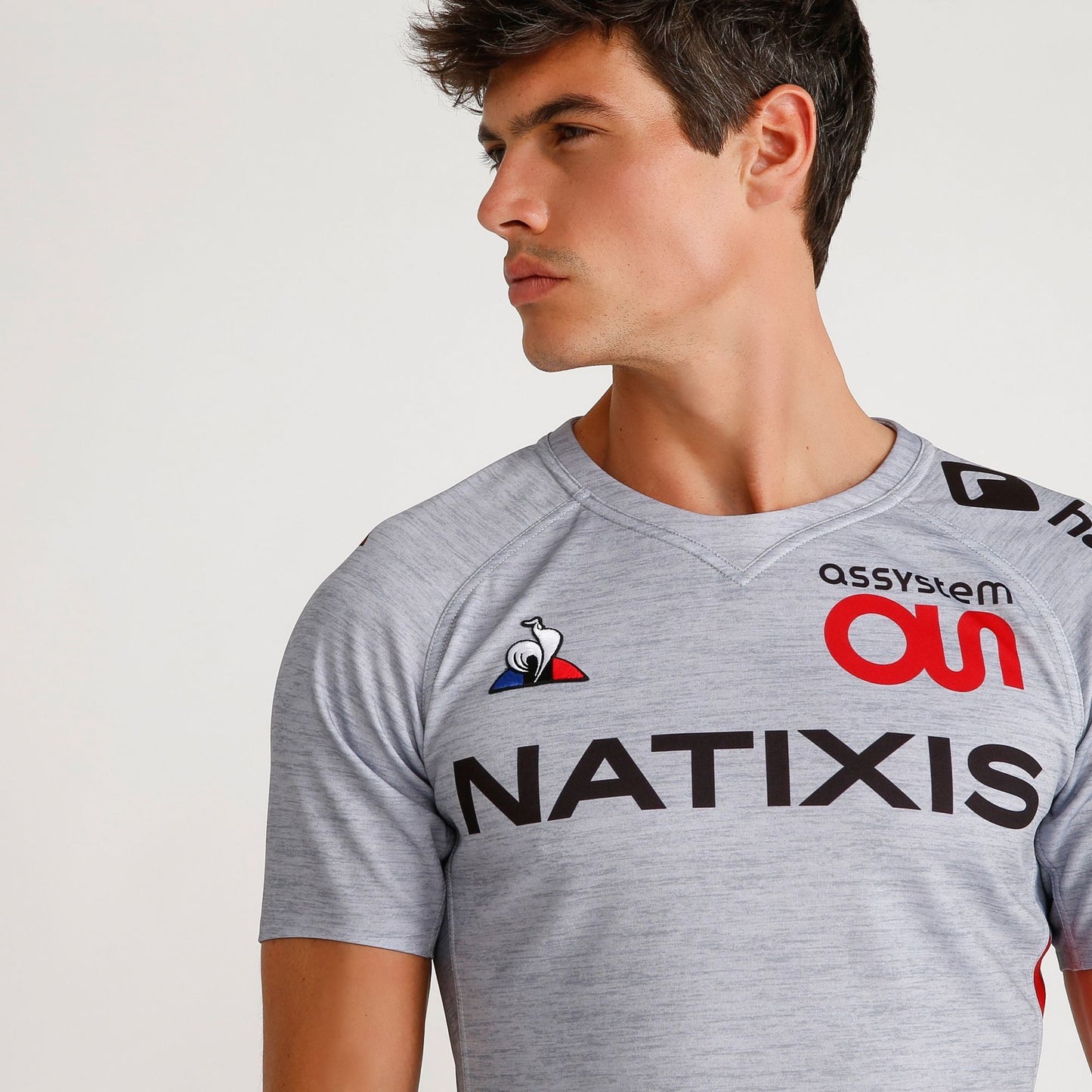 Maillot pro gris homme 19-20 Racing 92 x Le Coq Sportif