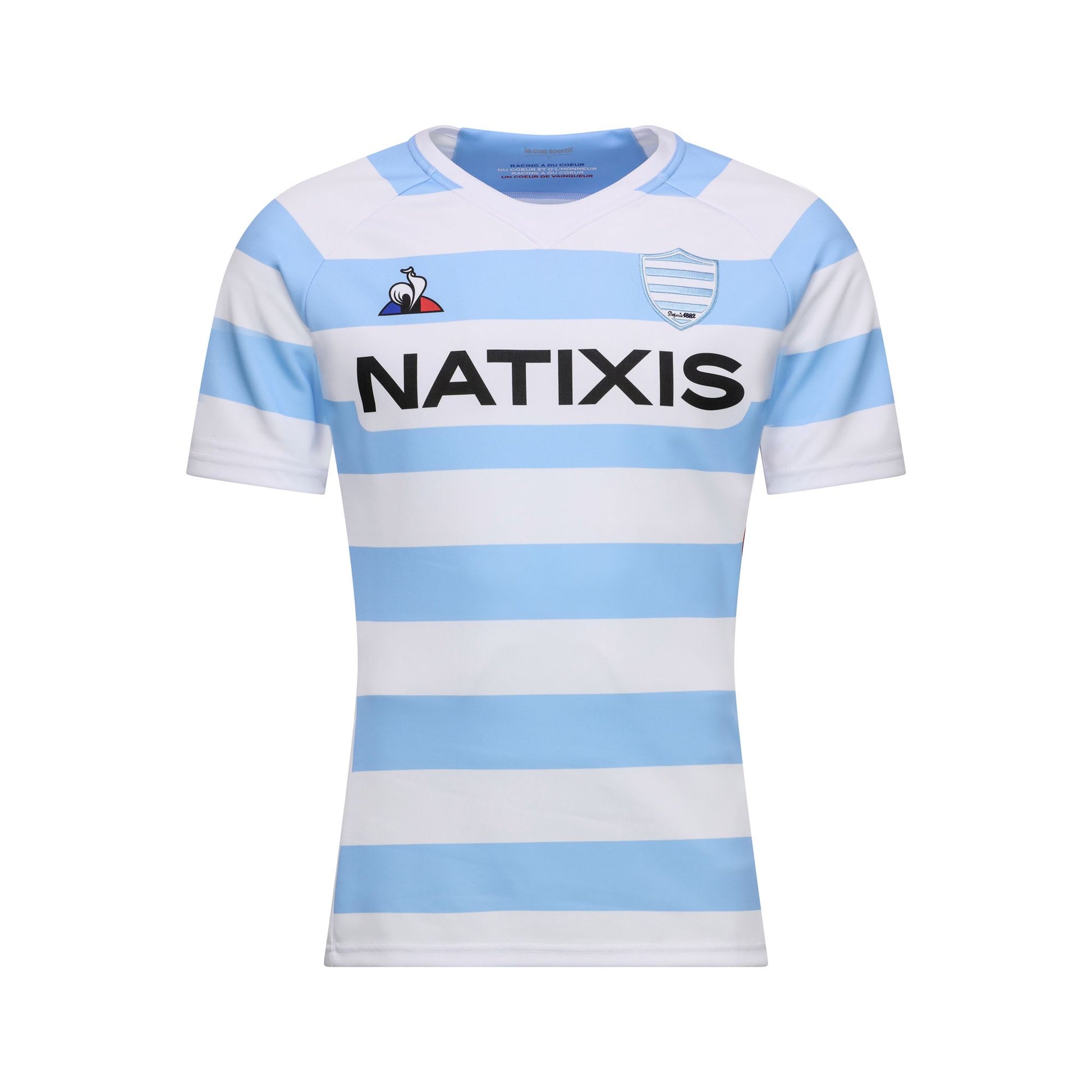 Maillot domicile ciel et blanc homme 19-20 Racing 92 x Le Coq Sportif