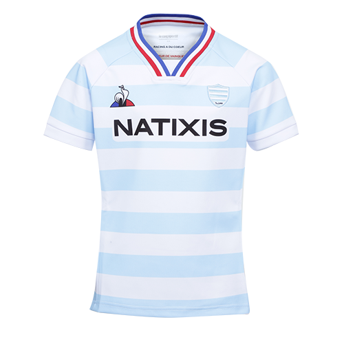 Maillot replica enfant ciel et blanc Racing 92 x Le Coq Sportif 20-21