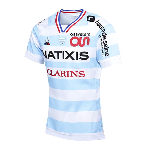 Maillot Pro 20-21 homme ciel et blanc Racing 92 x Le Coq Sportif