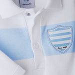 Body MC Polo Racing 92 Ciel et Blanc