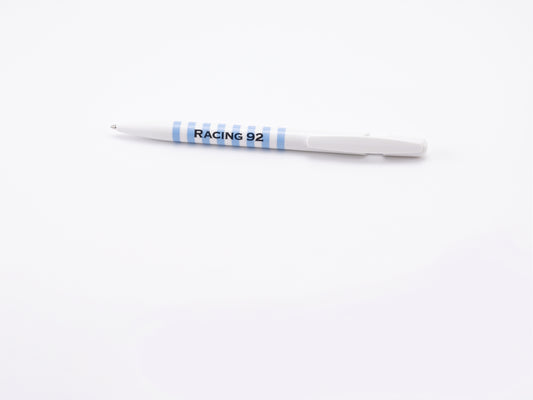 Stylo Rayé ciel et blanc  Racing 92 ... ..